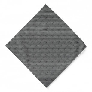 Braided grey with small stripes and pixelated thro bandana