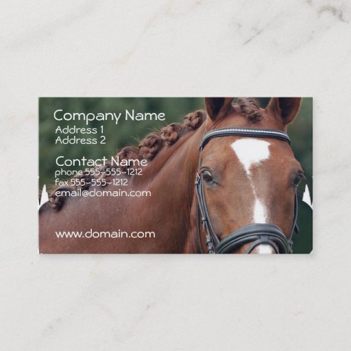 Customizable Braided Horse Mane Business Card