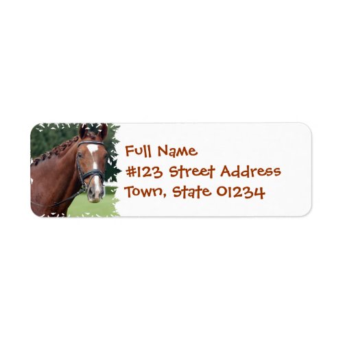 Braided Horse Mane Mailing Label