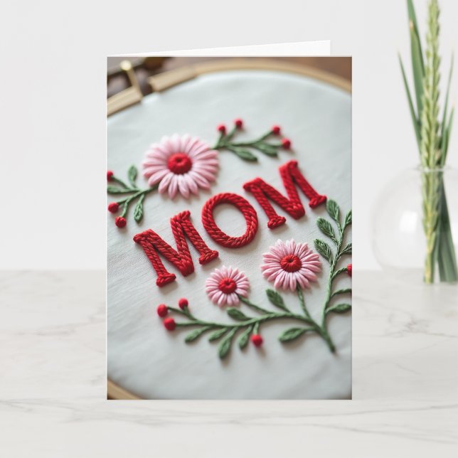 Braided Mom Textile Card (Front)