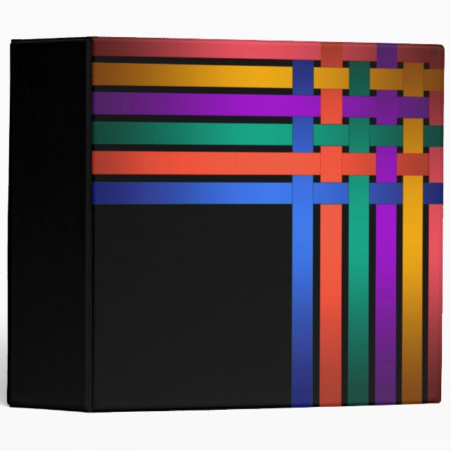 Braiding ribbons 3 ring binder (Front/Spine)
