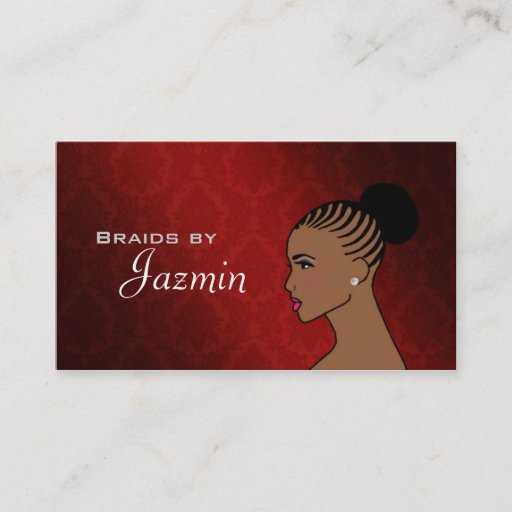 Customizable Braids Business Cards