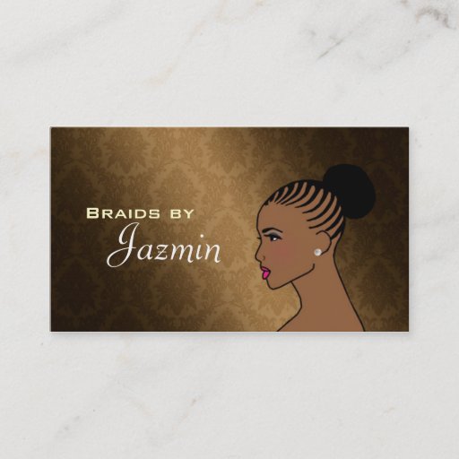 Customizable Braids Business Cards