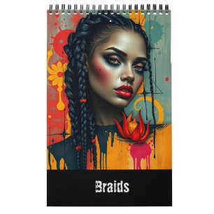 Braids Fantasy Modern Art Calendar