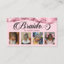 Braids Hair Braiding Stylist Salon Add Photos Pink Business Card