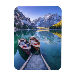 Braies Lake Dolomite Alps, Italy Magnet