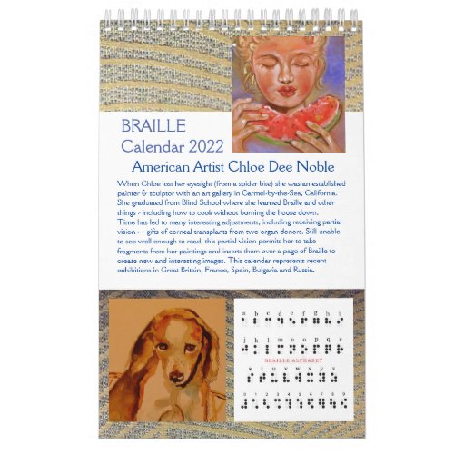 Braille 2022 by Chloe Dee Noble _ Calendar