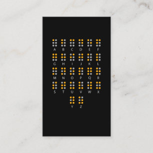 Braille Alphabet Blind Art Business Card
