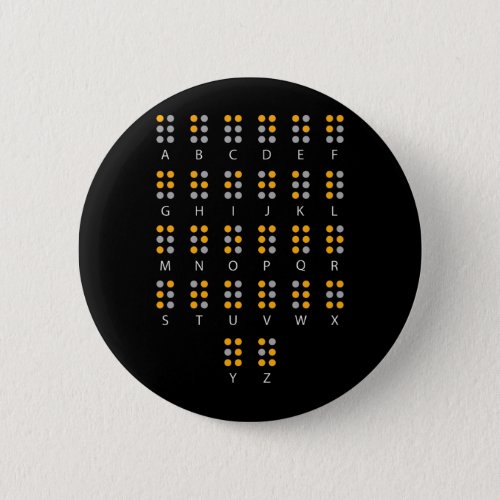 Braille Alphabet Blind Art Button