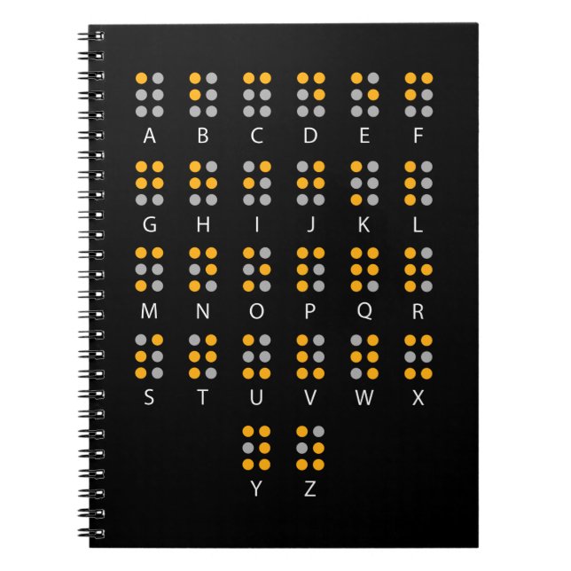Braille Alphabet Blind Art Notebook (Front)