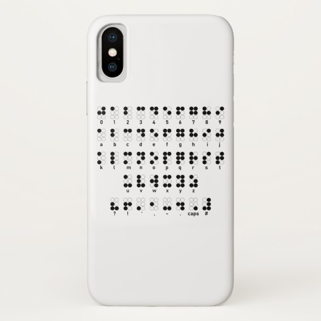 Braille alphabet blind letters symbol Case Mate iPhone case Zazzle