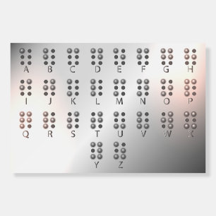 Braille Alphabet Chart Foam Board