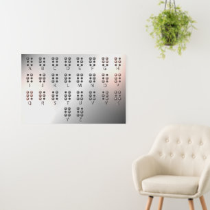 Braille Alphabet Chart Foam Board