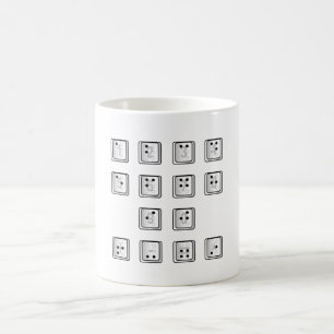 Braille Computer Key Numbers Coffee Mug