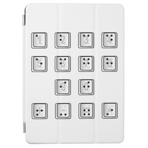 Braille Computer Key Numbers iPad Air Cover