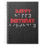 Braille Dots - Happy Birthday t-shirt Blind Notebook