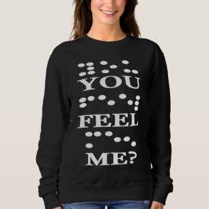 Braille Dots Pattern Literacy Blind Awareness Sweatshirt