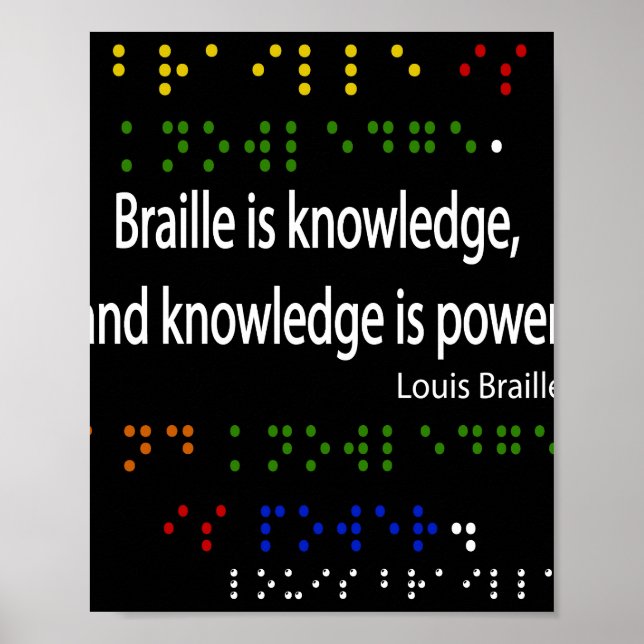 Braille is knowledge poster (Front)