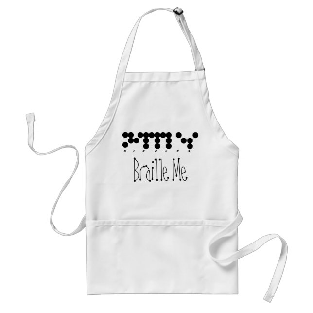 Braille Me Adult Apron (Front)