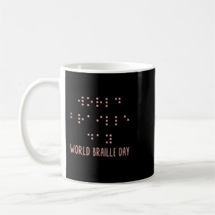 Braille Shirt, World Braille Day, Braille Awarenes Coffee Mug