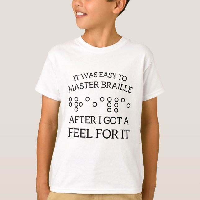 Braille teachers women reading braille visually T-Shirt (Front)