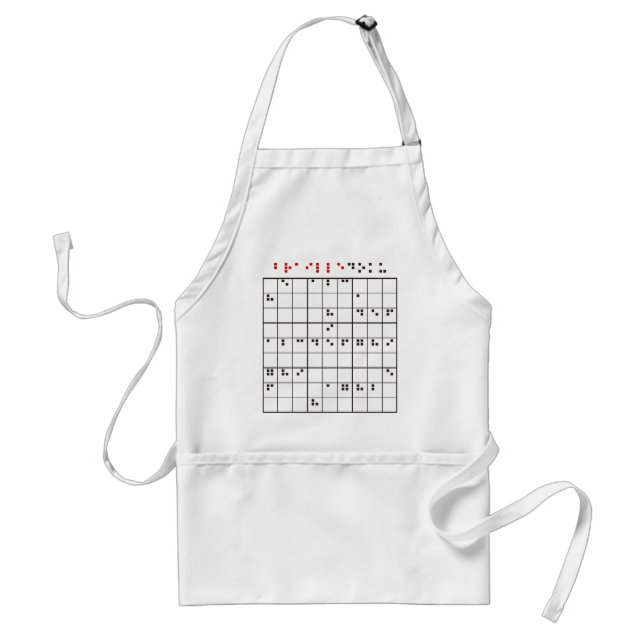 brailledoku adult apron (Front)