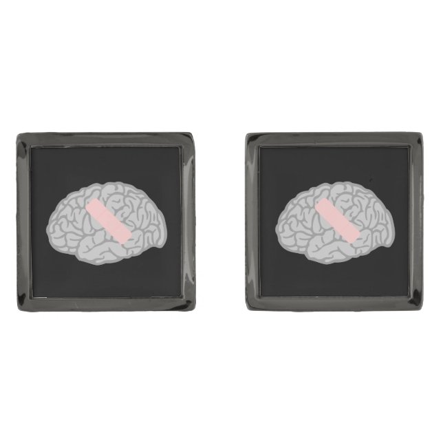 Brain-Ache Cuff Links (Front)