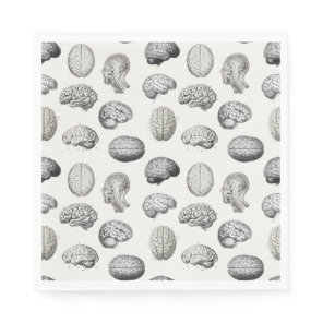 Brain Anatomy Biology Illustrations Napkins