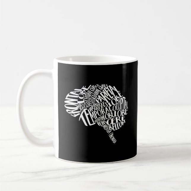 Brain Anatomy Rn Neuroscience Nurse Neurologist Coffee Mug (Left)