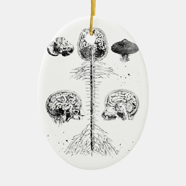 Brain and spine ceramic ornament (Front)