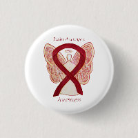 Brain Aneurysm Awareness Angel Ribbon Art Pin