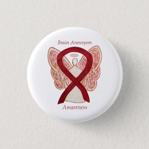 Brain Aneurysm Awareness Angel Ribbon Art Pin
