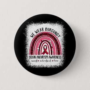 Brain Aneurysm Awareness Apparel Awesome Tee  Button