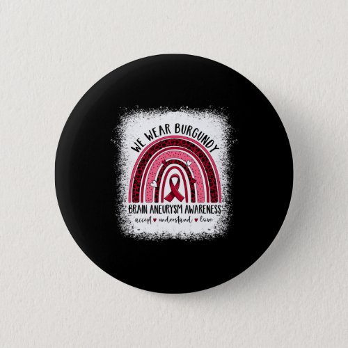 Brain Aneurysm Awareness Apparel Awesome Tee  Button