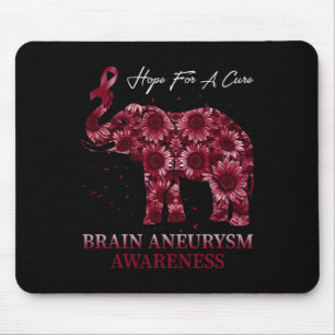 Brain Aneurysm Awareness Burgundy Ribbon Mouse Pad