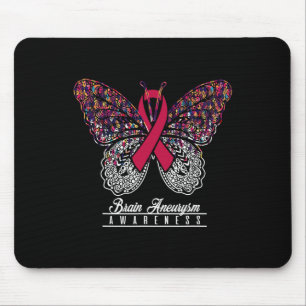 Brain Aneurysm Awareness  Butterfly Lovers Gifts  Mouse Pad