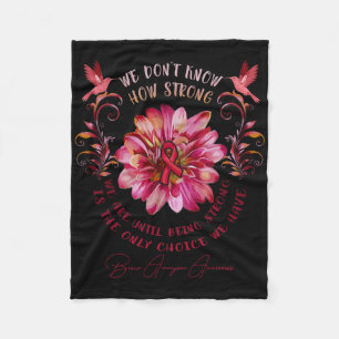 Brain Aneurysm Awareness Flower We Don't Know How Fleece Blanket