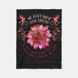 Brain Aneurysm Awareness Flower We Don't Know How Fleece Blanket