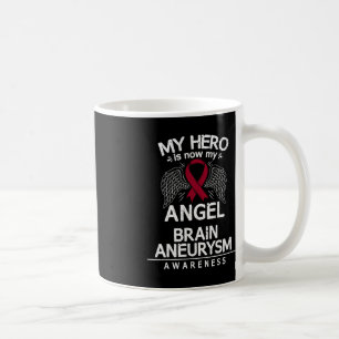 Brain Aneurysm Awareness Gift Burgundy Ribbon  Coffee Mug