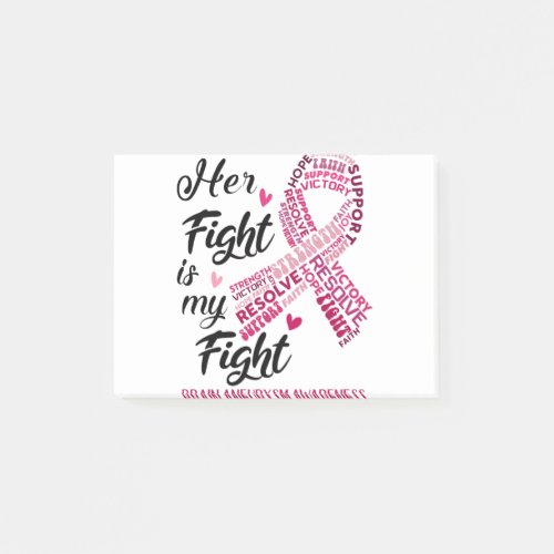 Brain Aneurysm Awareness Her Fight is my Fight Post_it Notes