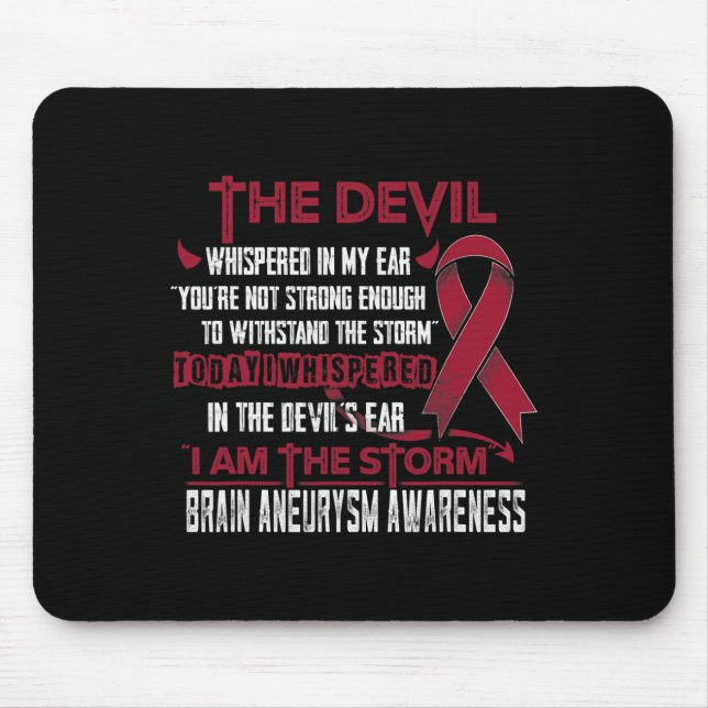 Brain Aneurysm Awareness I am the Storm Devil  Mouse Pad (Front)