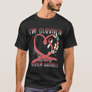 Brain Aneurysm Awareness I'm Survivor Heart Ribbon T-Shirt