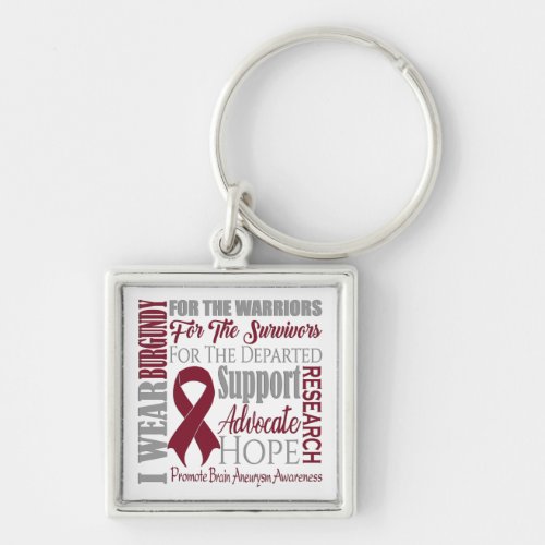 Brain Aneurysm Awareness Keychain