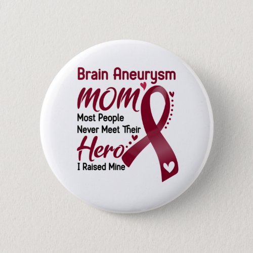 Brain Aneurysm Awareness Month Ribbon Gifts Button
