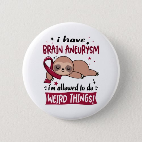Brain Aneurysm Awareness Month Ribbon Gifts Button