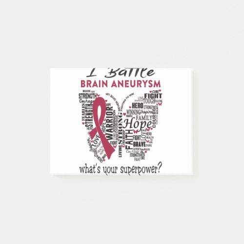 Brain Aneurysm Awareness Month Ribbon Gifts Post_it Notes