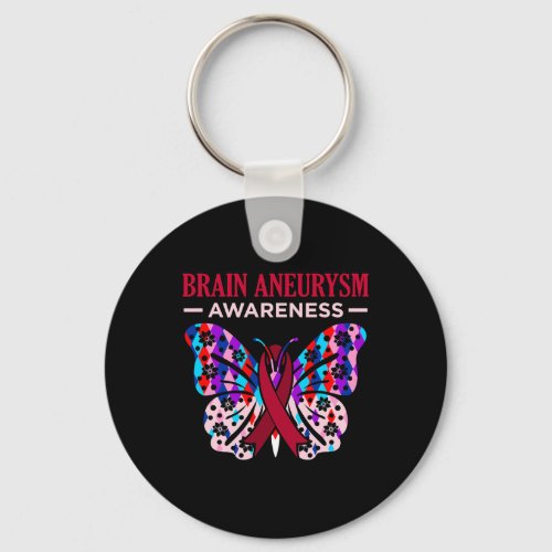 Brain Aneurysm Awareness Month Support Graphic  Keychain