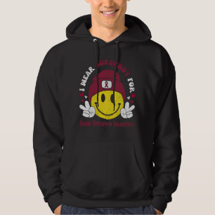Brain Aneurysm Awareness Ribbon Support Gifts Hoodie