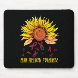 Brain Aneurysm Awareness Sunflower Mouse Pad