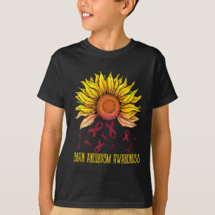 Brain Aneurysm Awareness Sunflower  T-Shirt